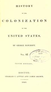 Cover of: History of the colonization of the United States