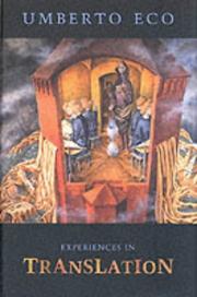 Cover of: Experiences in translation
