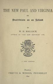 Cover of: The new Paul and Virginia by W. H. Mallock