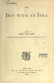 Cover of: The boy with an idea