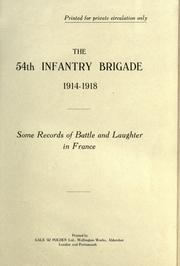Cover of: The 54th Infantry Brigade, 1914-1918 by E. W. J. Rowan