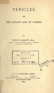 Cover of: Pericles and the golden age of Athens.