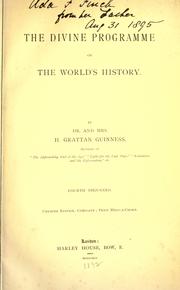 Cover of: The divine programme of the world's history