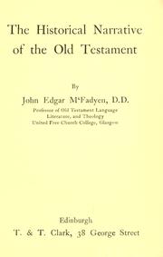 Cover of: The historical narrative of the Old Testament
