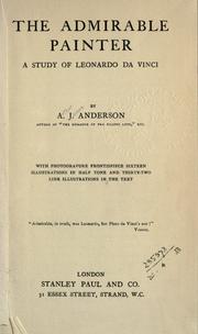 Cover of: The admirable painter by Anderson, A. J.