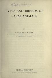 Cover of: Types and breeds of farm animals by Charles Sumner Plumb