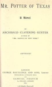 Mr. Potter of Texas by Archibald Clavering Gunter