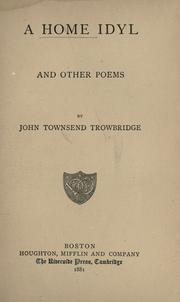 Cover of: A home idyl and other poems