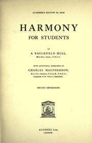 Cover of: Harmony for students