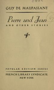 Cover of: Pierre and Jean and other stories