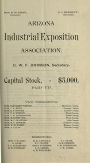 Cover of: Premium list by Exhibit, Arizona Industrial Exposition Association (4th 1887 Phoenix)