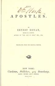 The apostles by Ernest Renan