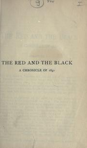 Cover of: The red and the black: a chronicle of 1830