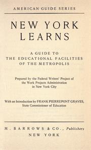 Cover of: New York learns by Federal Writers' Project. New York (City)