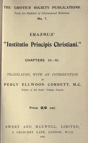 The Institution Principis Christiani, chapters III-XI by Desiderius Erasmus