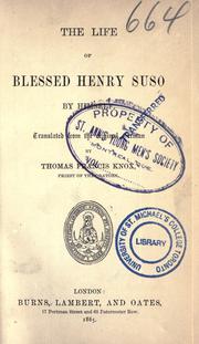 Cover of: The life of Blessed Henry Suso by Heinrich Seuse