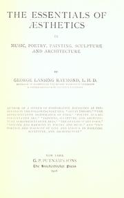 Cover of: The essentials of aesthetics in music, poetry, painting, sculpture and architecture