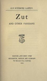 Cover of: Zut: and other Parisians.