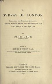 Cover of: A Svrvay of London by John Stow