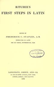 Cover of: Ritchie's first steps in Latin by Francis Ritchie
