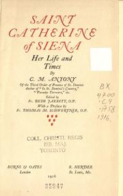 Cover of: Saint Catherine of Siena by C. M. Antony