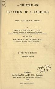 Cover of: A treatise on dynamics of a particle by Peter Guthrie Tait