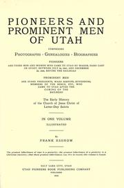 Cover of: Pioneers and prominent men of Utah by Frank Ellwood Esshom