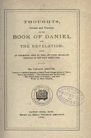 Cover of: Thoughts, critical and practical, on the book of Daniel and the Revelation by Uriah Smith