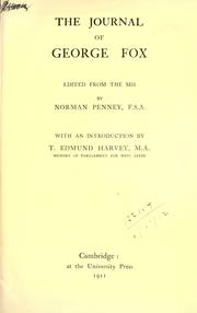 Cover of: The journal of George Fox. by George Fox