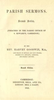 Cover of: Parish sermons: second series (preached in the Parish Church of S. Edward's, Cambridge)