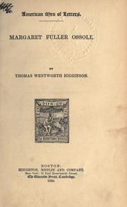 Margaret Fuller Ossoli by Thomas Wentworth Higginson