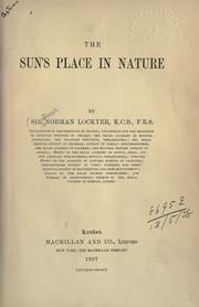 Cover of: The sun's place in nature.