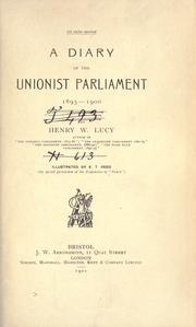 Cover of: A diary of the Unionist parliament, 1895-1900.