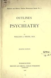 Cover of: Outlines of psychiatry.