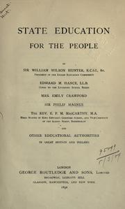 Cover of: State education for the people.