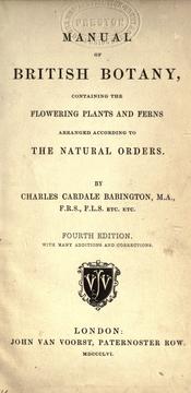 Manual of British botany by Charles Cardale Babington