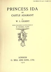 Cover of: Princess Ida: or, Castle Adamant.