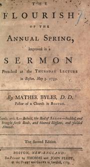 The flourish of the annual spring by Byles, Mather