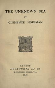 Cover of: Unknown sea by Clemence Housman