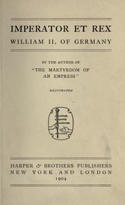 Cover of: Imperator et rex, William II. of Germany