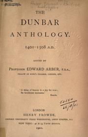 Cover of: The Dunbar anthology.: 1401-1508 A.D.