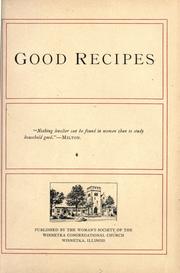 Cover of: Good recipes