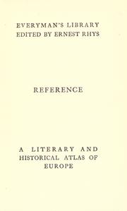Cover of: A literary & historical atlas of Europe by Bartholomew, J. G.