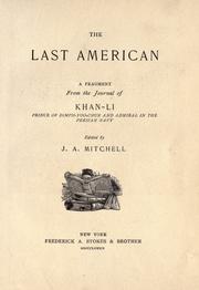 Cover of: The last American by John Ames Mitchell