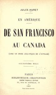 Cover of: En Amérique: de San Francisco au Canada : avec un index analytique de l'ouvrage