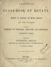 Analytical class-book of botany by Green, Frances H.
