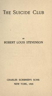 Cover of: The  suicide club. by Robert Louis Stevenson