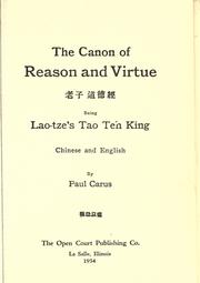 Cover of: The canon of reason and virtue ... by Laozi
