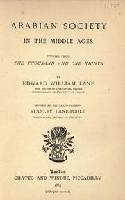 Cover of: Arabian society in the Middle Ages: studies from The thousand and one nights.