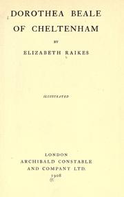 Cover of: Dorothea Beale of Cheltenham by Elizabeth Raikes